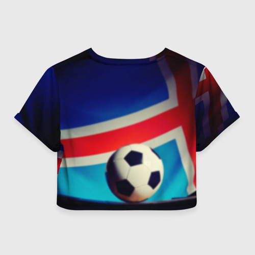 Женская футболка Crop-top 3D Исландия, цвет 3D печать - фото 2