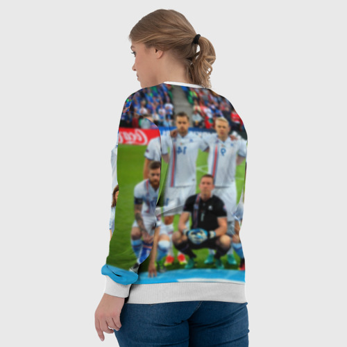 Женский свитшот 3D Сборная Исландии по футболу, цвет 3D печать - фото 7