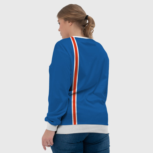 Женский свитшот 3D Форма сборной Исландии по футболу, цвет 3D печать - фото 7