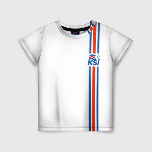 Детская футболка 3D Форма сборной Исландии по футболу