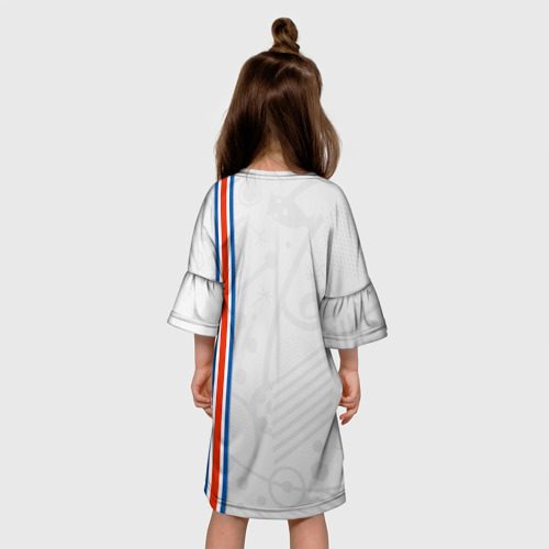 Детское платье 3D Форма сборной Исландии по футболу, цвет 3D печать - фото 5