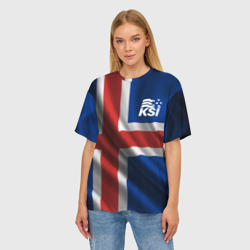 Женская футболка oversize 3D Исландия - фото 2