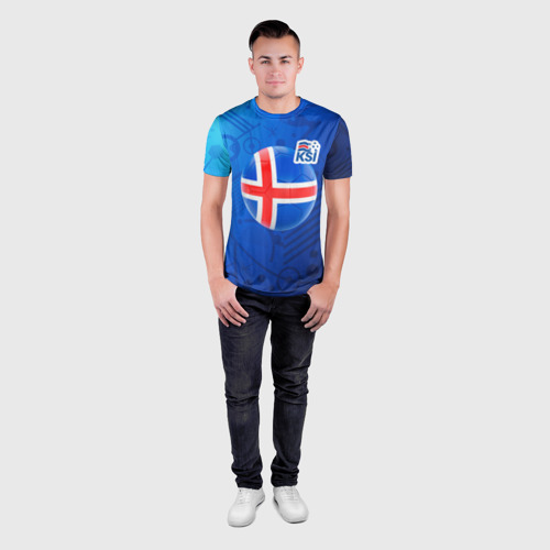 Мужская футболка 3D Slim Исландия, цвет 3D печать - фото 4
