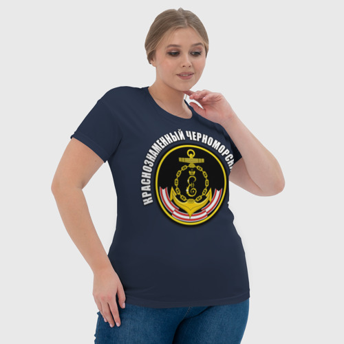 Женская футболка 3D Краснознамен черноморский флот, цвет 3D печать - фото 6