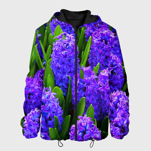 Мужская куртка 3D с принтом Цветы, вид спереди #2