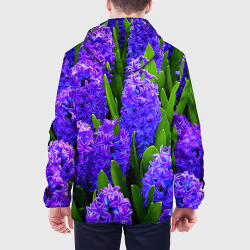 Мужская куртка 3D с принтом Цветы, вид сзади #2