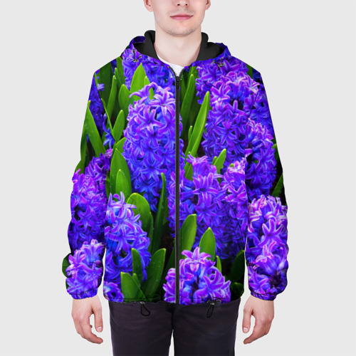 Мужская куртка 3D с принтом Цветы, вид сбоку #3