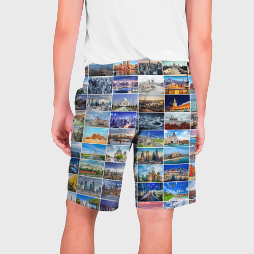 Мужские шорты 3D Страны мира (10х10), цвет 3D печать - фото 2