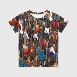 Детская футболка 3D Электрогитары