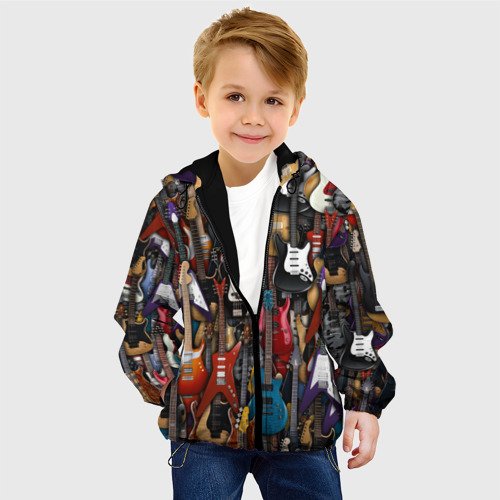 Детская куртка 3D Электрогитары, цвет черный - фото 3
