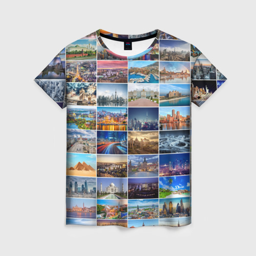 Женская футболка 3D Туризм (10х10), цвет 3D печать
