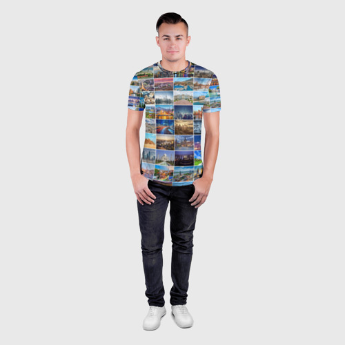 Мужская футболка 3D Slim Туризм (10х10), цвет 3D печать - фото 4
