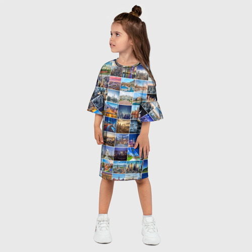 Детское платье 3D Туризм (10х10), цвет 3D печать - фото 3