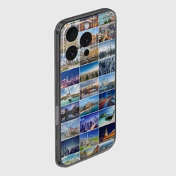 Чехол для iPhone 16 Pro силиконовый с защитой камеры Страны мира 9х9 - фото 2