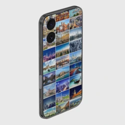 Чехол для iPhone 16 силиконовый с защитой камеры Страны мира 9х9 - фото 2