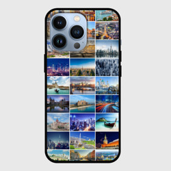 Чехол для iPhone 13 Pro Страны мира 9х9