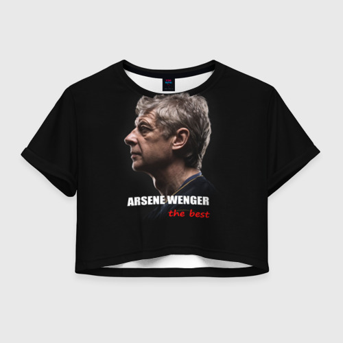 Женская футболка Crop-top 3D Arsene Wenger (Arsenal), цвет 3D печать