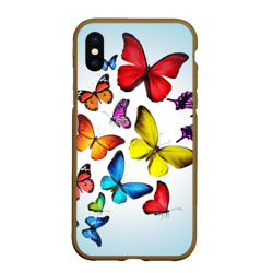 Чехол для iPhone XS Max матовый Butterflies