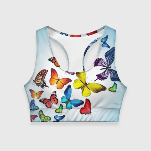 Женский спортивный топ 3D Butterflies