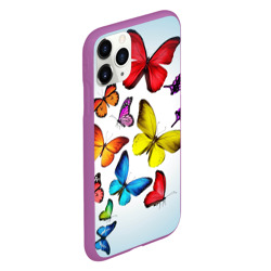 Чехол для iPhone 11 Pro матовый Butterflies - фото 2