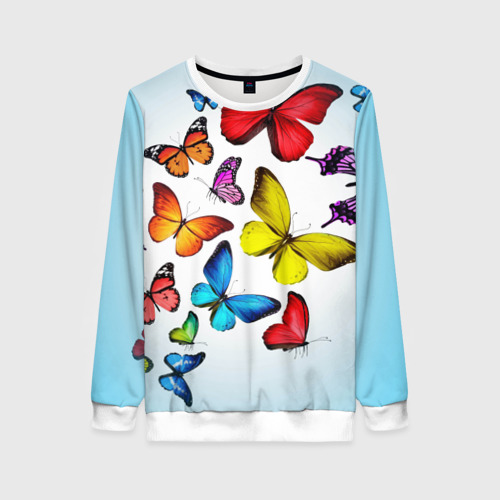 Женский свитшот 3D Butterflies, цвет 3D печать