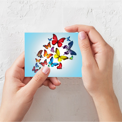 Поздравительная открытка Butterflies, цвет белый - фото 3