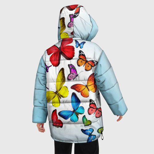 Женская зимняя куртка Oversize Butterflies, цвет светло-серый - фото 4