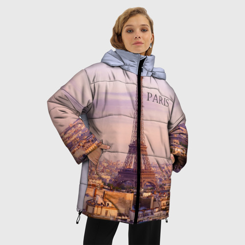 Женская зимняя куртка Oversize Париж, цвет светло-серый - фото 3