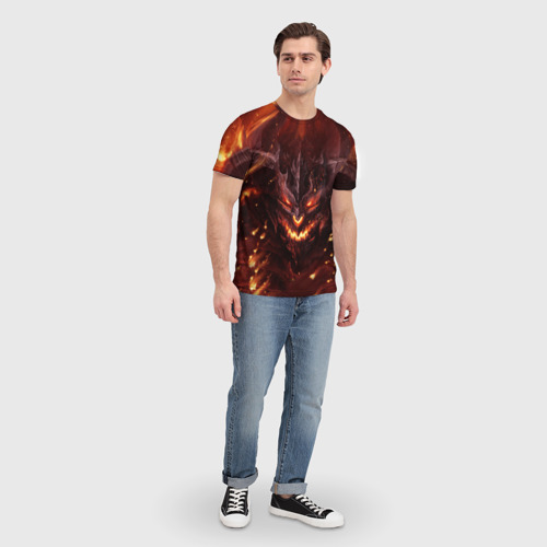 Мужская футболка 3D Дьявол, цвет 3D печать - фото 5