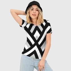 Женская футболка 3D Slim Полоски - фото 2