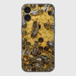 Чехол для iPhone 16 силиконовый с защитой камеры Пчела