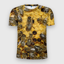 Мужская футболка 3D Slim Пчела