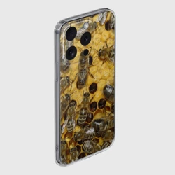 Чехол для iPhone 15 Pro силиконовый с защитой камеры Пчела - фото 2