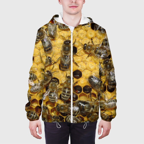 Мужская куртка 3D Пчела, цвет 3D печать - фото 4
