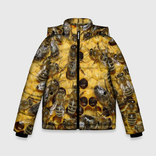 Зимняя куртка для мальчиков 3D Пчела, цвет черный