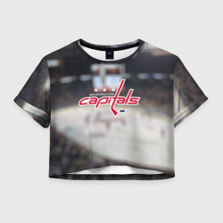 Женская футболка Crop-top 3D Washington Capitals