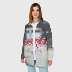 Женская рубашка oversize 3D Washington Capitals - фото 2