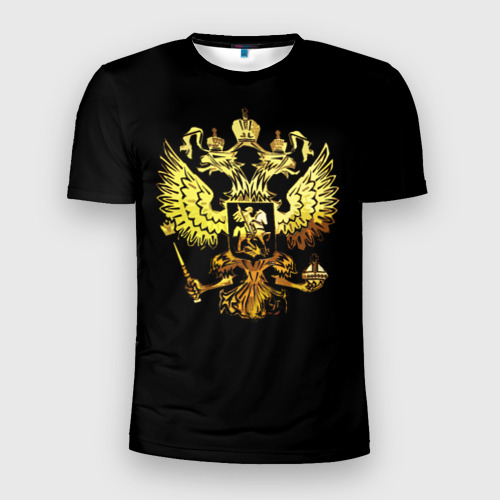 Мужская футболка 3D Slim Герб России Art, цвет 3D печать