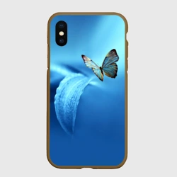 Чехол для iPhone XS Max матовый Бабочка 2