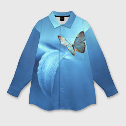 Женская рубашка oversize 3D Бабочка 2