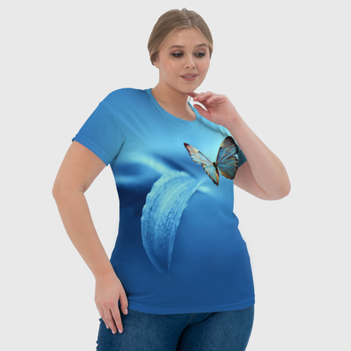 Женская футболка 3D Бабочка 2, цвет 3D печать - фото 6