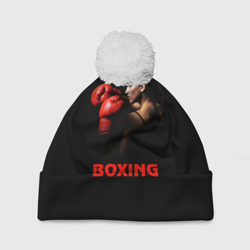 Шапка c помпоном BOXING