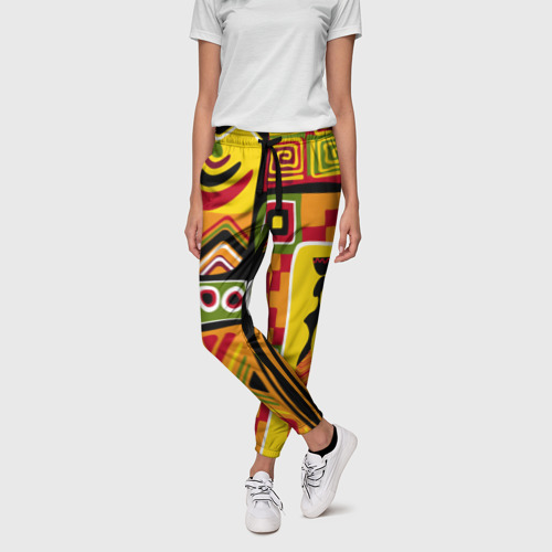 Женские брюки 3D Африка Africa, цвет 3D печать - фото 3
