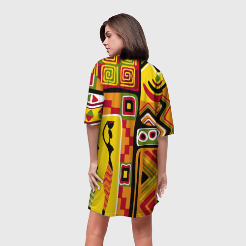 Платье-футболка 3D Африка Africa, цвет 3D печать - фото 4