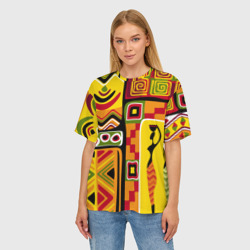 Женская футболка oversize 3D Африка Africa - фото 2