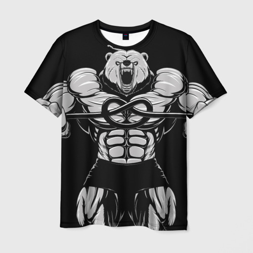 Мужская футболка с принтом Strongman, вид спереди №1