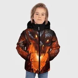 Зимняя куртка для мальчиков 3D Огнедышащий дракон - фото 2