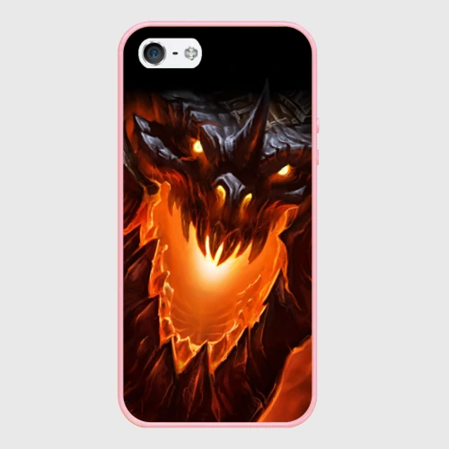 Чехол для iPhone 5/5S матовый Огнедышащий дракон