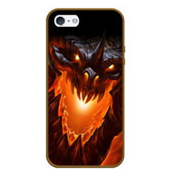 Чехол для iPhone 5/5S матовый Огнедышащий дракон