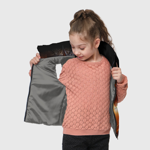 Детский жилет утепленный 3D Огнедышащий дракон, цвет светло-серый - фото 5
